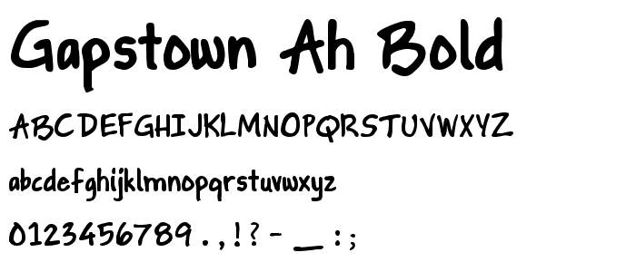Gapstown AH Bold font